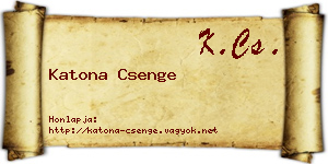 Katona Csenge névjegykártya